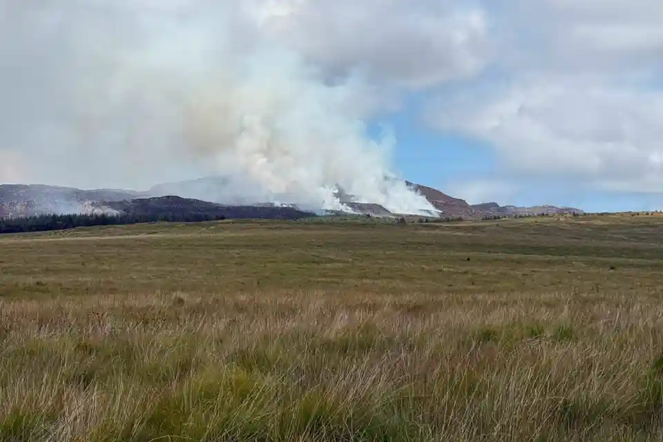 Helicopter Deploys to Fight North Wales Wildfire